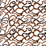 Moody Tie Dye with Interlocking Waves and Rustic Tones (Orange) - ODIKA