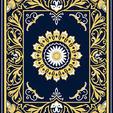 Kaleidoscopic Medallion Spiral Mosaic Bloom (Blue)