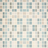Coastal Breeze Area Serene Beige and Blue Geometric Design(Beige)