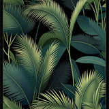 Minimalist Tropical Leaf Arrangement(Green)