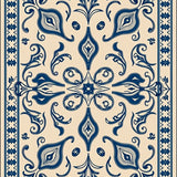 Abstract Paisley Swirl with Flowing Curved Motifs and Aged Finish (Beige)