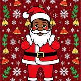 Festive African Heritage Santa Jolly(Red)
