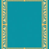 Art Inspired Border with Radiant Fan Motifs (Teal)
