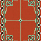 Edge Kilim Design Tasseled Throw with Earthy Tones(Red)