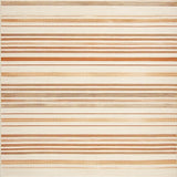 Beige Burnt Orange Linear Chevron Contemporary Farmhouse Design(Orange)