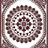 Medallion Floor with Ornate Details(Brown)