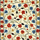 Beige Entrance Area with Vibrant Spring Flower(White)