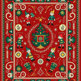 North Pole Workshop Magical Display Tapestry(Red)
