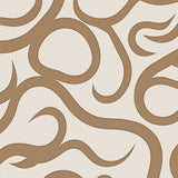 Artistic Pebble Mosaic Marbled Textural Wave(Brown)