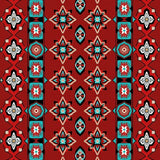 Urban Eclectic Interlocking Motifs with Boho Inspired Accents(Red)