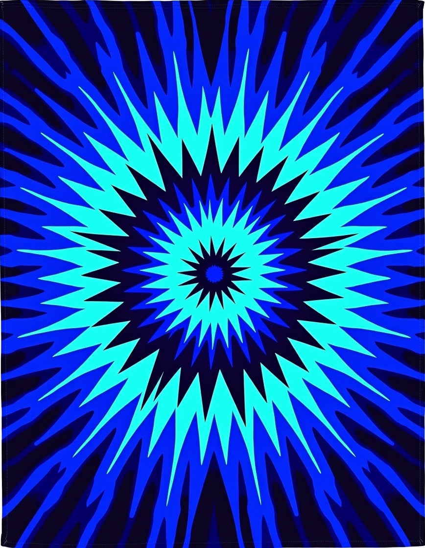 Starburst Radiant Splash Dyed Artistic (Blue) - ODIKA