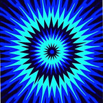 Starburst Radiant Splash Dyed Artistic (Blue) - ODIKA