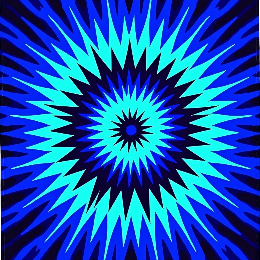 Starburst Radiant Splash Dyed Artistic (Blue) - ODIKA