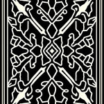 Aztec Sunburst Interlocking with Nordic Minimalist Motifs (Black) - ODIKA