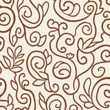 Botanical Vine Scroll with Tendril(Brown)