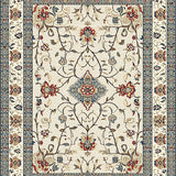 Classic Vintage Runner Easy Clean Non Slip Area Design(Ivory)