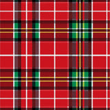 Seasonal Plaid Tartan with Intersecting Grid Framework(Red)