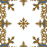 Vintage Damask Motif Slip Resistant (Gold)