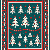 Folk Art Winter Woodland with Berry Details(Green)