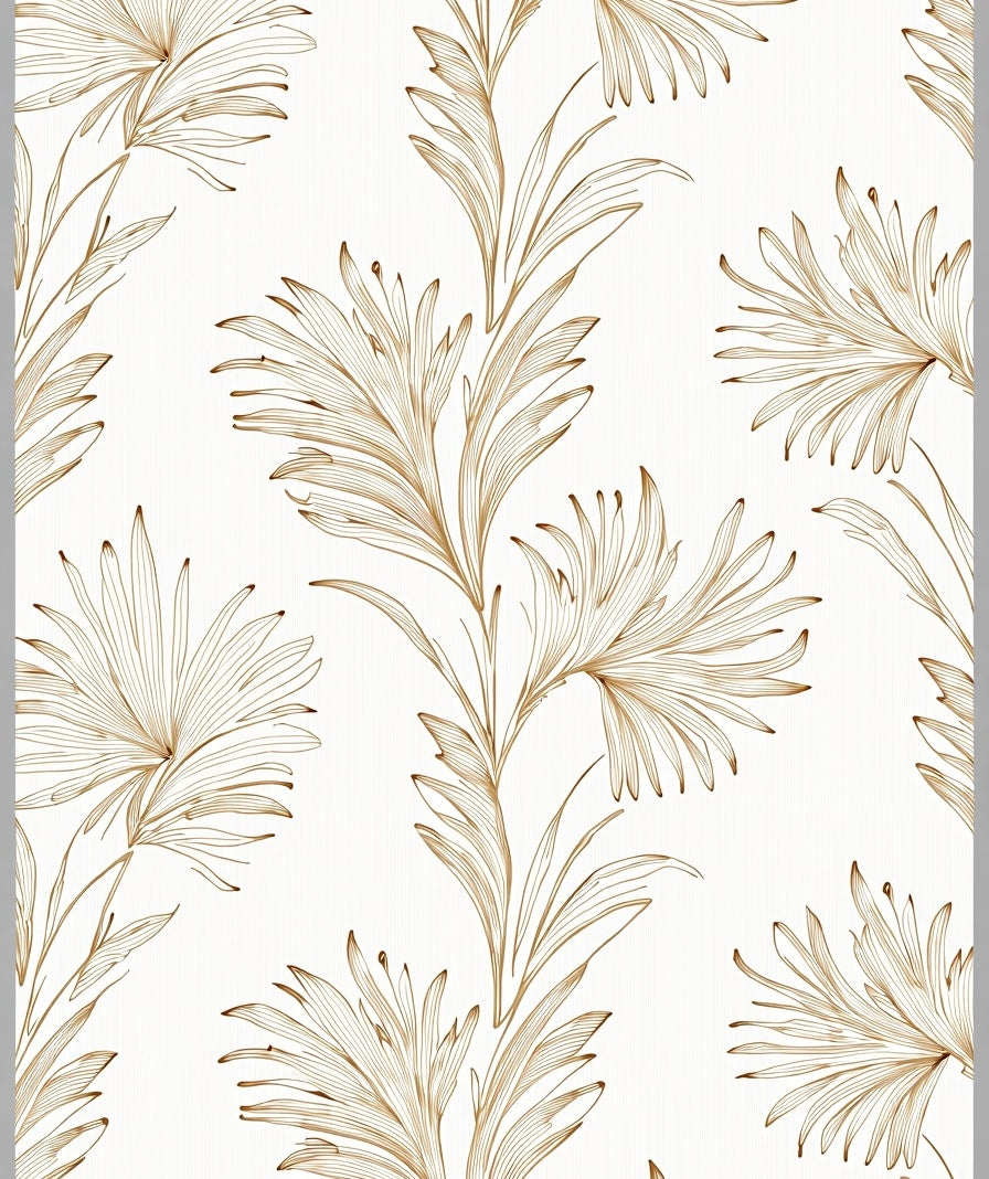 Abstract Marigold Blossom Design with Detailing (Gold) - ODIKA