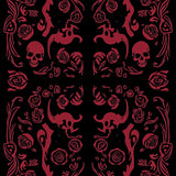 Gothic Skull Floral Dark Romance Design Statement (Black)
