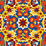 Urban Boho Mosaic Interlocking Tiles and Eclectic Motifs(Yellow)