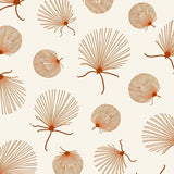 Nautical Seashell Starfish Beach Tropical Island(Brown)