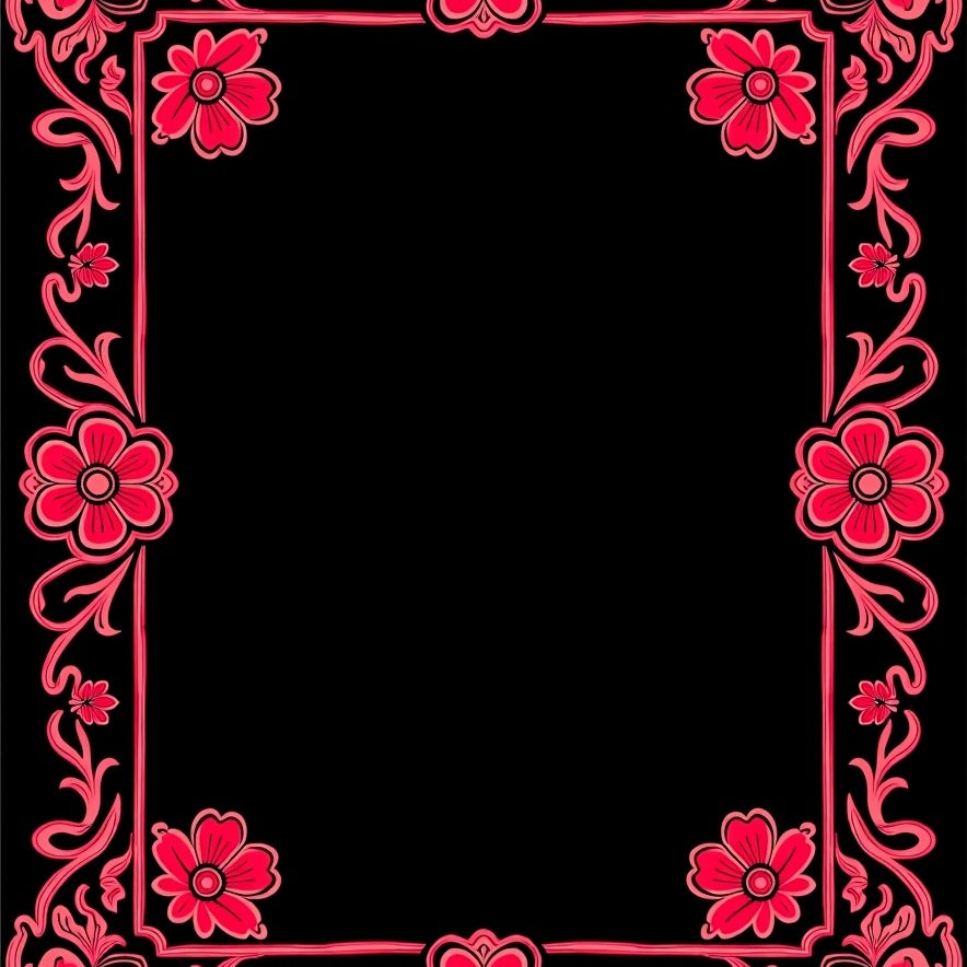 Floral Bouquet Design with Victorian Elegance (Black) - ODIKA