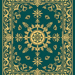 Verdant Botanica Medallion Scrollwork Interlocking (Green) - ODIKA