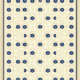 Artisan Filigree Area Featuring Classic Lattice and Blue Floral Accents(Beige)