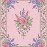 English Countryside Cottage Garden Floral Tapestry(Pink)