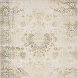 Beige Vintage Style Low Pile Accent(Beige)