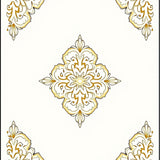 Artisan Floral Damask Vintage Inspired Capitola(Gold)