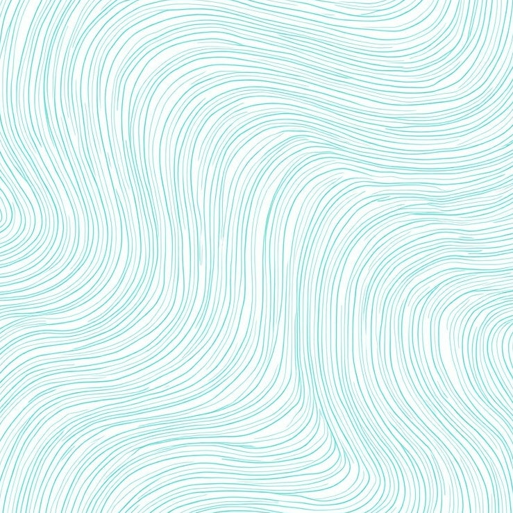 Minimalist Wavy Curved Sketch Artisan Handdrawn (White) - ODIKA