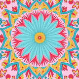 Boho Sunburst Adorned with Whimsical Wildflowers(Pink)