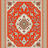 Elegant Paisley Flourish with Vintage Botanical Embellishments(Red)