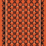Lattice with Chevron and Zigzag Accents(Orange)