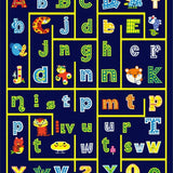 Playful Alphabetic Circular Design(Blue)