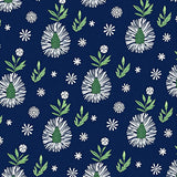 Snowy Pinecone Winter Wonderland Frosty Magical Entryway(Blue)