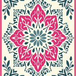 Boho Floral Medallion Transitional Elegant Timeless Practical Accessory (Pink) - ODIKA