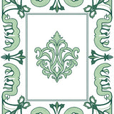 Damask Style Scrollwork with Classical European Influence(Green)