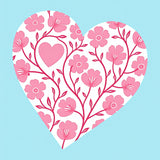 Romantic Motif Featuring Delicate Rose Petal Silhouettes(Pink)