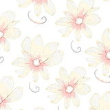 Enchanted Cloudburst Dream with Swirling Petal Motifs(Ivory)