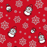 Whimsical Snowman Amidst Frosted Snowflake Swirls Seasonal Décor(Red)