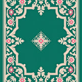 Art Nouveau Inspired Fleur De Vinework with Whimsical Leaf Embellishments (Green) - ODIKA