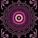 Celestial Starburst with Intricate Floral Motifs (Black) - ODIKA