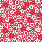 Elegant Floral Blossom Abstract (Red)