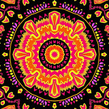 Enchanting Boho Medallion Sunburst Kaleidoscope Throw(Black)