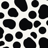 Cowhide Print Faux Leather Decorative Floor(Black)