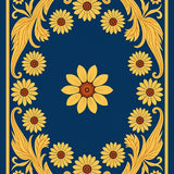 Elegant Floral Symphony Countryside Garden Harvest Decoration(Blue)